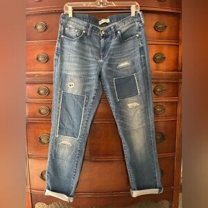 Madewell Slim Boyjean Patched Up Edition- Size 28